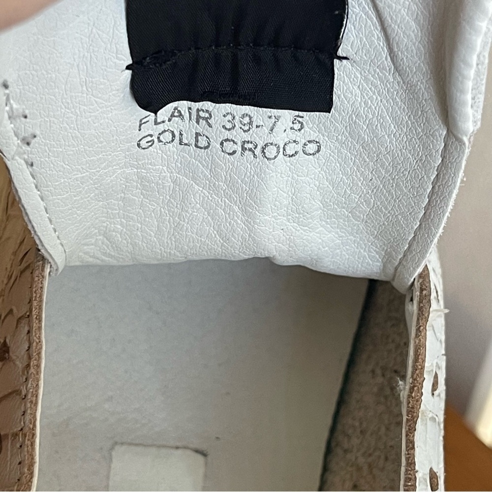 Vintage Havana Flair Sneakers Off-White/Gold Croc Size 7.5 - Picture 12 of 16